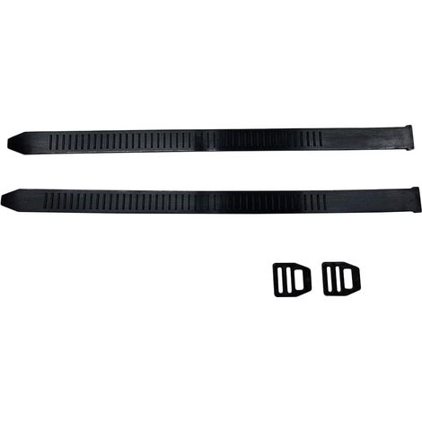2X Sangles de Rechange en Caoutchouc pour rétroviseur de remorquage 390mm avec Pinces pour Voiture, SUV, remorque, Camping-Car, Sangles de remorquage Universelle antidérapantes réglables, Noir (1/5)