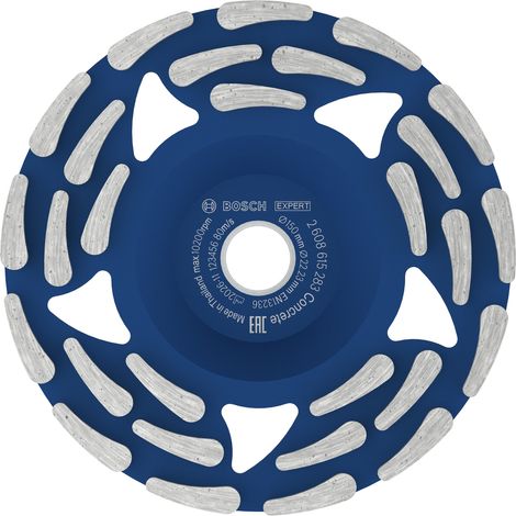 Bosch Grinding Head EXPERT Concrete Diamond Grinding Head, 150 x 19/22.23 x 5 mm 2608615283 (1/5)