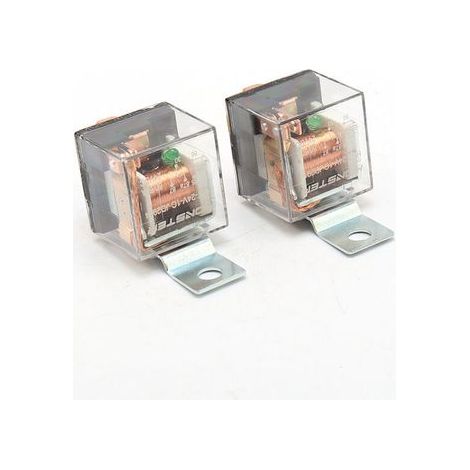 Relais à boîtier transparent 80A, double contact, relais 12V/24V, relais 60A, relais automobile inverseur normalement ouvert, 80A-24V 4 broches 80A. (1/4)