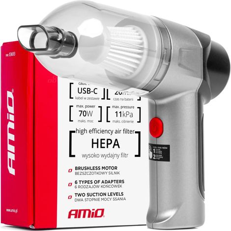 Autostaubsauger kabellos bürstenlos HEPA 70W 4000mAh amio-03693 (1/5)