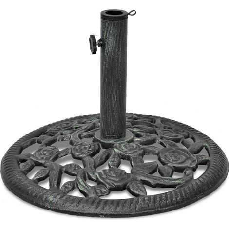 Pied de parasol Socle de parasol - en fonte 12 kg 48 cm BV559693 - BonneVie (1/5)