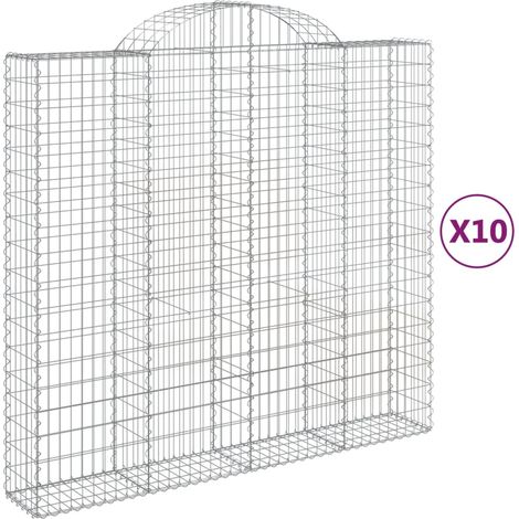 Maison Exclusive - Gabionen mit Hochbogen 10Stk. 200x50x180/200cm