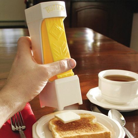 Präzisions-Butter- und Käseschneider mit Auswurfvorrichtung – Edelstahlschneider für perfekte Scheiben, 20 cm (8 Zoll), mit Aufbewahrungsbox und Reinigungsbürste (1/5)