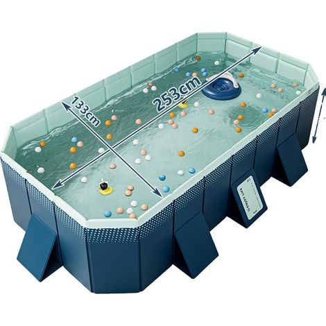 Piscina plegable, material de PVC resistente, 2,53 m (1/2)