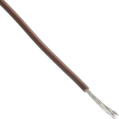 Câble métallique ETFE unipolaire 22 AWG 600V Marron