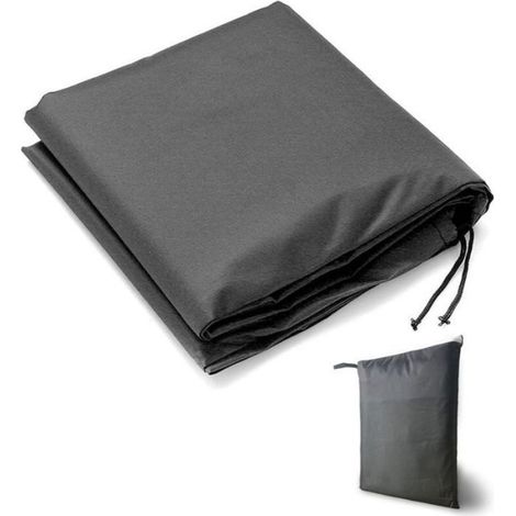 Housse de piscine carrée en tissu Oxford 210D, imperméable, anti-poussière, résistante aux UV, plusieurs tailles au choix, noire, 2 (1/5)