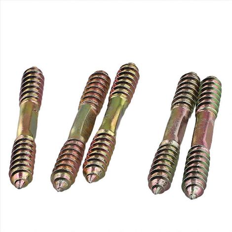 Vis à cheville double extrémité M8 x 70 mm pour fixation de meubles en bois (lot de 5) (1/5)