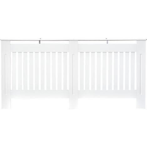Cache-radiateur en MDF pour salon, chambre ou couloir, 172 x 19 x 81 cm, blanc (1/5)