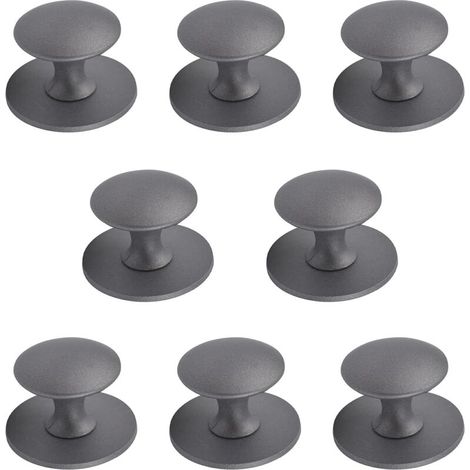 Lot de 8 boutons de tiroir auto-adhésifs en acier inoxydable pour portes coulissantes avec vis de fixation pour armoires en verre et tiroirs (gris ciel étoilé) (1/5)