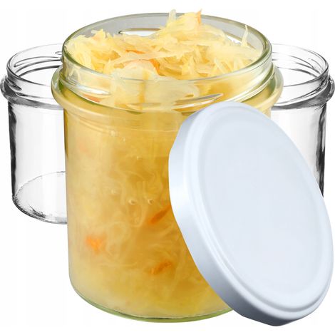 KADAX Marmeladengläser 350ml, fi82 mm, Einmachgläser mit Schraubdeckel, Honiggläser, Einweckgläser, (1/5)