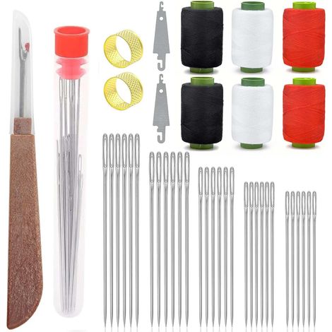 37-teiliges Nähset, Nähkasten, Handnähwerkzeugset, Nadeln und Reparaturwerkzeug, Reisenähset für Reparaturen, Anfänger und DIY-Projekte (1/5)