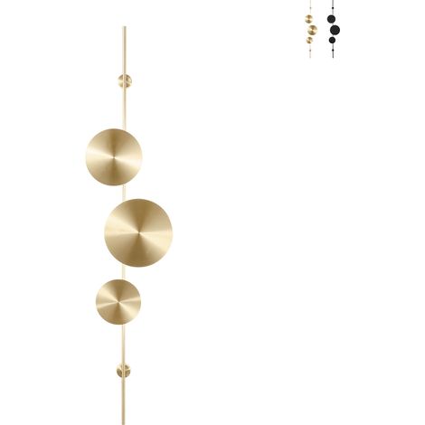 Aplique moderno de pared luz LED 3 aros en aluminio Idol - Oro (1/3)