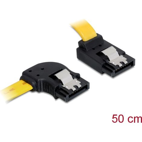 Delock cable sata 6 gb/s left/up metal 50 cm