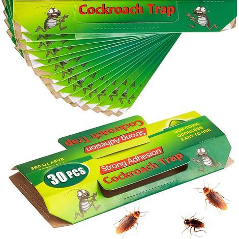 30 Pièces Piege Cafard Produit Anti Cafards Puissant Piege a Blatte Cafard Professionnel Collant Piège à Anti Blattes et (1/5)