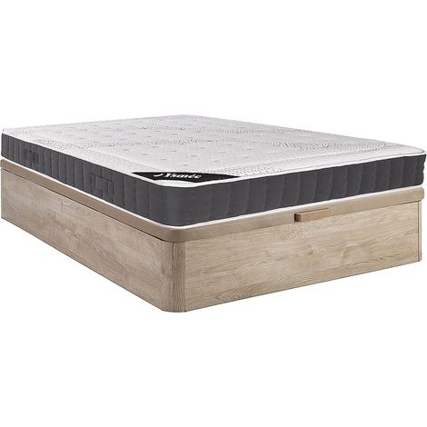 Set 160x200cm Rete vano Natur. chiaro+Mater. molle insac. accoglienza memory foam sp.27cm - ATLANTIDE di YSMÉE