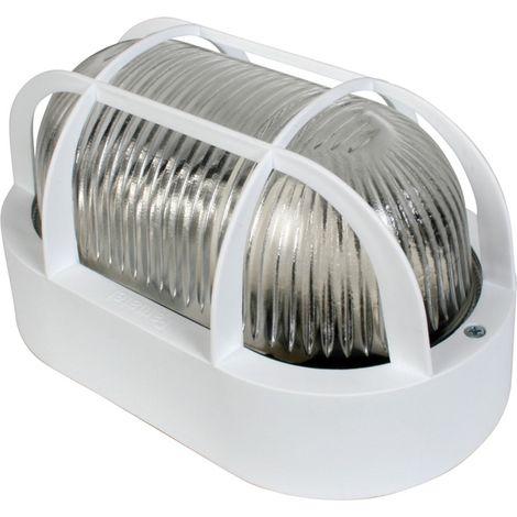 Aplique ovalado exterior DUOLEC E27 60W blanco 1 entrada - (1/2)