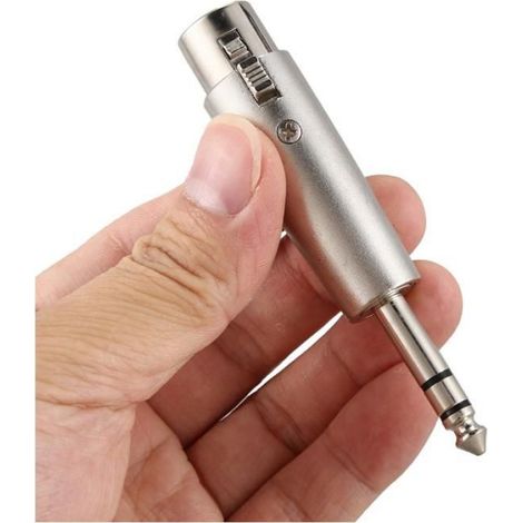 Adaptateur XLR - Fiche XLR Femelle vers Jack 6,3 mm Mâle - Pour Studio Audio et Systèmes PA - Lot de 5 (1/5)
