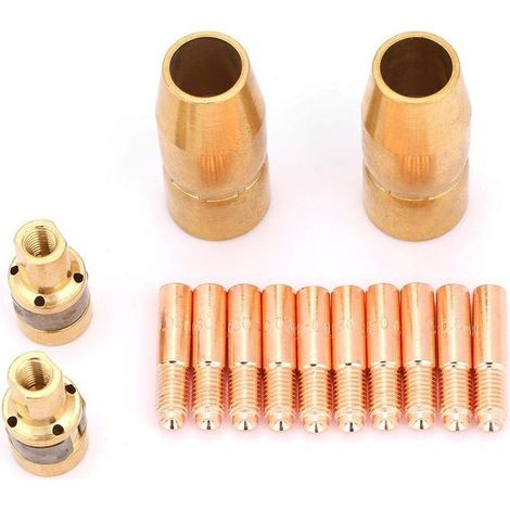 Lot 14 pièces kit soudage – pointe contact + buse MIG + adaptateur – Miller (1/5)