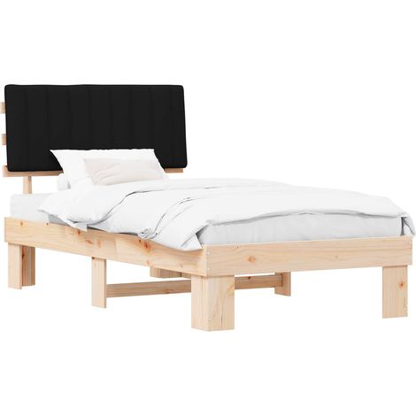 Maison Exclusive - Estructura de Cama con Cabecera Tapizada Negro