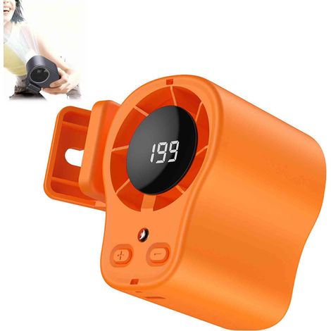 Climatiseur avec clip pour voiture, portable, rechargeable par USB, mini ventilateurs de refroidissement personnels de poche, 2026 avec écran LED, rotation à 360°, 199 vitesses réglables pour le (1/5)