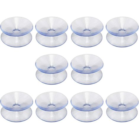Ventouses double face, 10 ventouses pour empêcher le dessus de la table en verre de glisser, miroir multifonction double face antidérapant (taille : 20 mm)