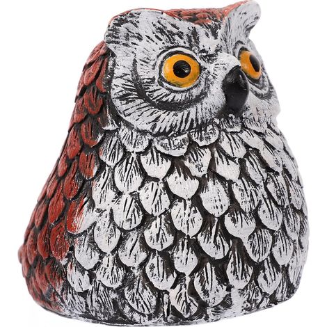 Cache-clés Extérieur Résine Sculpture De Jardin Boîte à Clés Cachée Statue Hibou Décorative Pour Stockage Sécurisé