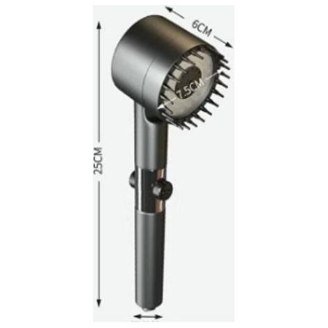 Set soffione doccia con filtro Gray Boost, soffione doccia + tubo flessibile a 4 punti + sedile fisso + 10 filtri (1/3)