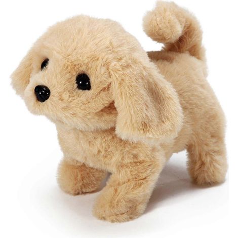 Jouet électrique réaliste pour animal de compagnie, peluche chien, robot animal mobile et sonore, Golden Retriever (1/5)