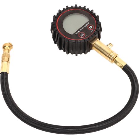 Manomètre numérique de pression des pneus, plage de 0 à 200 PSI, 4 unités disponibles, précis et facile à lire, convient aux voitures, motos, SUV et vélos. (1/5)
