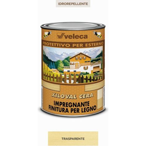 Cera impregnante per legno protettiva trasparente 1l Veleca finitura resistente (1/2)
