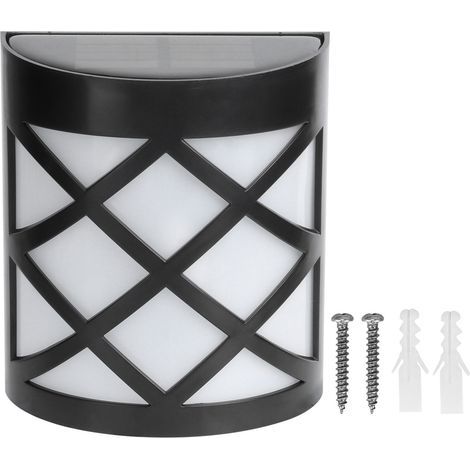 Lumière Solaire LED Étanche avec Détecteur de Mouvement pour Mur Extérieur Jardin Blanc (1/5)
