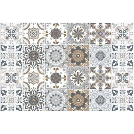 10x10 cm self-adhesive wall sticker – Industrial brick style – Pack of 24 – Water and heat resistant – Easy to apply and cut