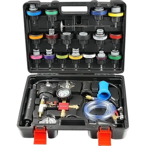 Testeur de Pression du Circuit de Refroidissement, Kit 28 Pièces (1/5)