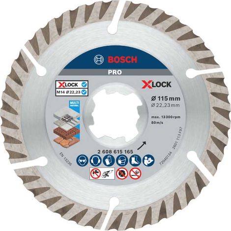 BOSCH DISCO DE CORTE X-LOCK STANDARD FOR UNIVERSAL 115x22.23x2x10