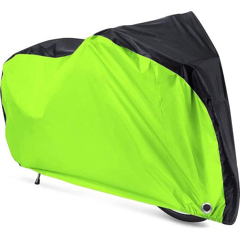 Housse de vélo imperméable XL, résistante à la pluie, au soleil, aux UV et à la poussière, pour VTT, vélo électrique, vélo de route et vélo hybride, noir et vert.-AquaForge (1/5)
