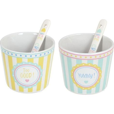Set 2 Pezzi Coppe Gelato con Cucchiaino Madrid 260 cc Tognana