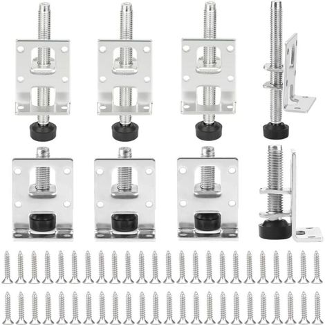 8-teiliges Set verstellbarer Möbelbeine, 55 mm + 102 mm Stahlbeine, verstellbar, Tischbeine, Schrankbeine, höhenverstellbar, mit 48 kleinen Schrauben, verstellbare Tischbeine für Möbel, Regale, Schrän (1/4)