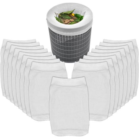 Lot de 20 chaussettes skimmer piscine – Préfiltre réutilisable en nylon – Élimine feuilles, pollen, cheveux et insectes – Taille 22x13cm - 20pcs