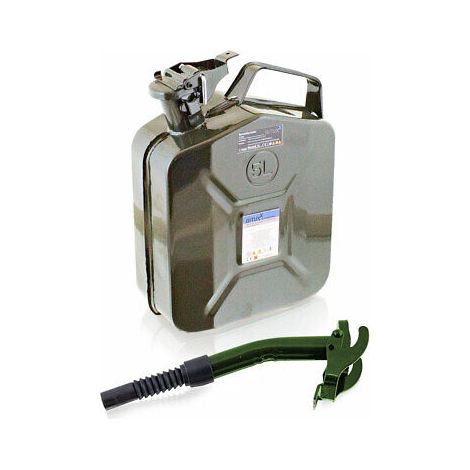 5L Stahl Benzinkanister Kraftstoffkanister Kanister UN Zulassung (5 Liter mit Einfüllstutzen Starr) (1/5)