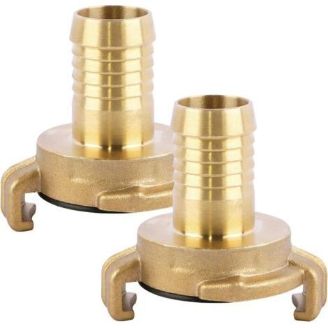 3/4 Inch Brass Quick Coupling with External Thread, 2 Pieces for Hoses, Taps, and Garden Hoses