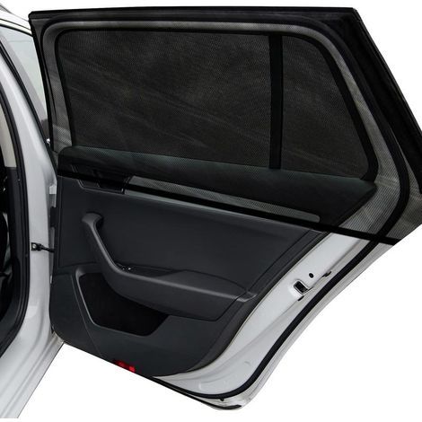Sonnenschutzblenden für Autofenster, 2er-Set, aus atmungsaktivem, dehnbarem Netzgewebe, für Baby/Camping, UV-Schutz, Heckschutz für Auto, LKW, SUV, Van (große Größe 124 x 55 cm) (1/5)