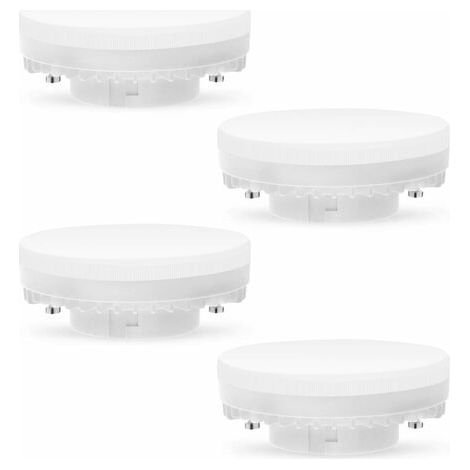 Lampadina LED GX53, 7 W, 3000 K, bianco caldo, non dimmerabile, senza sfarfallio, sostituisce lampadine alogene da 50 W (GX5.3) o lampadine a risparmio energetico da 9 W/13 W (CFL), 560 lumen, angolo (1/4)