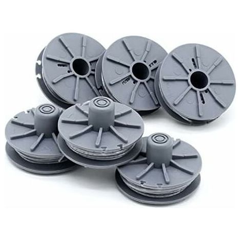 Ulisem Packung mit 6 Ersatzspulen Faden für Gardena-Trimmer, geeignet für verschiedene Modelle, mit einem Durchmesser von 1,6 mm und einer Länge von 6 Metern. (1/5)