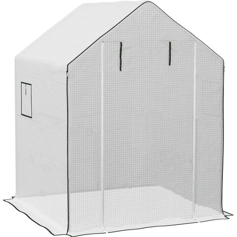 Bâche de remplacement serre de jardin dim. 140L x 143l x 190H cm PE (1/5)