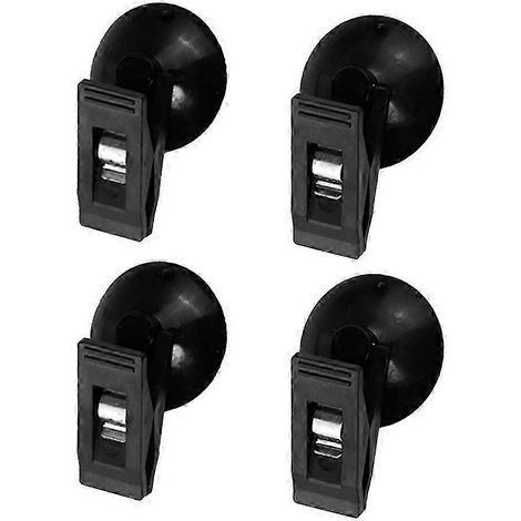 Clips de rangement à ventouses en PVC noir pour voiture, forte adhérence, organisateur peu encombrant, 6 paires (1/5)