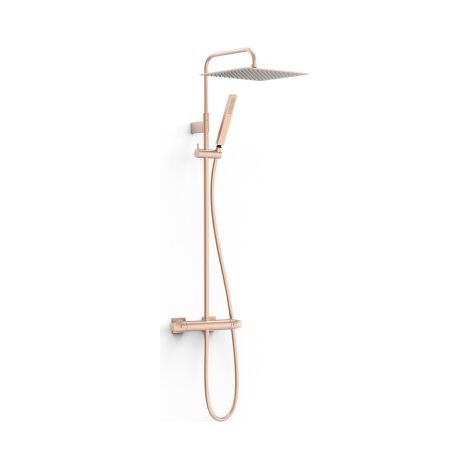 Ensemble de robinet thermostatique mural à 2 voies pour douche Or Rose Mat 24K - TRES 19039307OPM (1/2)