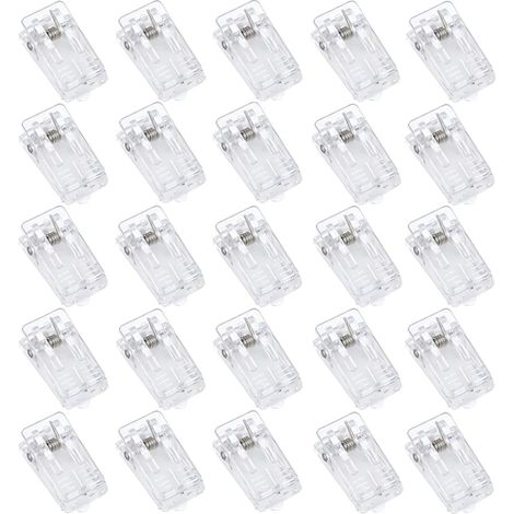 25 Pièces Clips Muraux Auto-Adhésifs en Plastique pour Tapisserie Ressort Autocollantes pour Tapisserie Affiche Photo Famille Bureau Décorations de Noël Pince Murale Transparente (1/5)