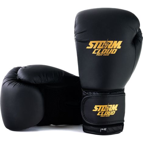 Gants de boxe StormCloud Rookie Noir/Or 14 oz (1/5)