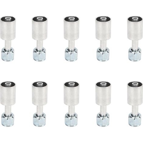 10 raccords de climatisation droits 1/2 pouce en aluminium, raccords de tuyau à verrouillage pour voiture, camion et engins de chantier (1/5)