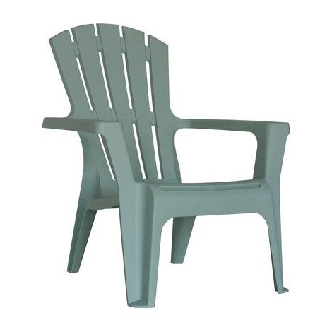 Bica – Fauteuil Adirondack résine injectée vert laguna – Assise confortable pour 1 personne – Montage déjà effectué – Dimensions 80x73x88 cm